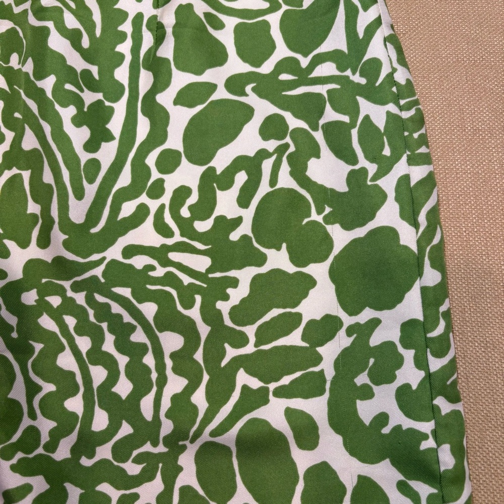 Milly Size 4 Lime Green Silk Empire Waist Mini Dress - Picture 11 of 12